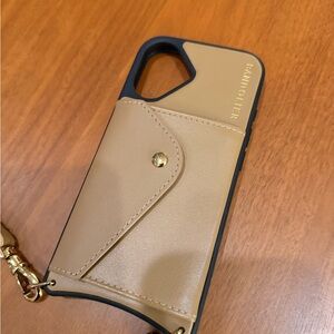 Bandolier iPhone 16 Case with Gold Hardware and Strap